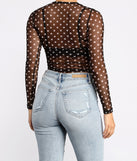 With fun and flirty details, Polka Dot Cutie Mesh Crop Top shows off your unique style for a trendy outfit for the summer season!
