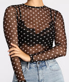 With fun and flirty details, Polka Dot Cutie Mesh Crop Top shows off your unique style for a trendy outfit for the summer season!