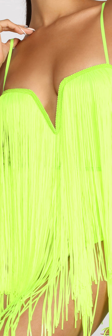Forever Fab In Fringe Bodysuit is a trendy pick to create 2023 festival outfits, festival dresses, outfits for concerts or raves, and complete your best party outfits!