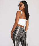 With fun and flirty details, Tie Strap Ruched Crop Tank Top shows off your unique style for a trendy outfit for the summer season!