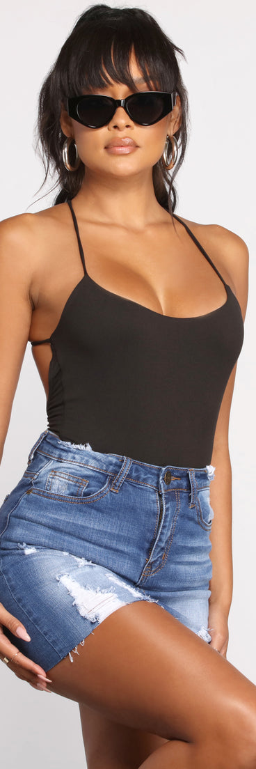 With fun and flirty details, Sultry Strappy Back Bodysuit shows off your unique style for a trendy outfit for the summer season!