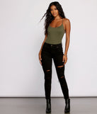 With fun and flirty details, X Marks the Spot Open Back Bodysuit shows off your unique style for a trendy outfit for the summer season!