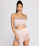 Don't Stop Now Metallic Fringe Crop Top is a trendy pick to create 2023 festival outfits, festival dresses, outfits for concerts or raves, and complete your best party outfits!