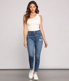 With fun and flirty details, Effortlessly Edgy Crop Top shows off your unique style for a trendy outfit for the summer season!