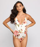 With fun and flirty details, Floral Babe Spaghetti Strap Bodysuit shows off your unique style for a trendy outfit for the summer season!