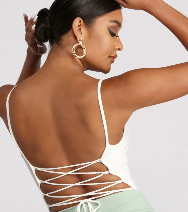 With fun and flirty details, Basic Sleeveless Strappy Back Ribbed Knit Bodysuit shows off your unique style for a trendy outfit for the summer season!