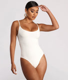 With fun and flirty details, Basic Sleeveless Strappy Back Ribbed Knit Bodysuit shows off your unique style for a trendy outfit for the summer season!
