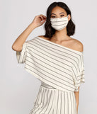 You’ll look stunning in the Sweet Stripes Dolman Sleeve Crop Top when paired with its matching separate to create a glam clothing set perfect for parties, date nights, concert outfits, back-to-school attire, or for any summer event!