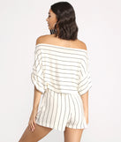 With fun and flirty details, Sweet Stripes Dolman Sleeve Crop Top shows off your unique style for a trendy outfit for the summer season!