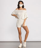 With fun and flirty details, Sweet Stripes Dolman Sleeve Crop Top shows off your unique style for a trendy outfit for the summer season!