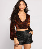 With fun and flirty details, Fall Feels Burnout Knit Crop Top shows off your unique style for a trendy outfit for the summer season!