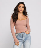 With fun and flirty details, Ribbed And Smocked Square Neck Crop Top shows off your unique style for a trendy outfit for the summer season!