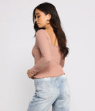 With fun and flirty details, Ribbed And Smocked Square Neck Crop Top shows off your unique style for a trendy outfit for the summer season!