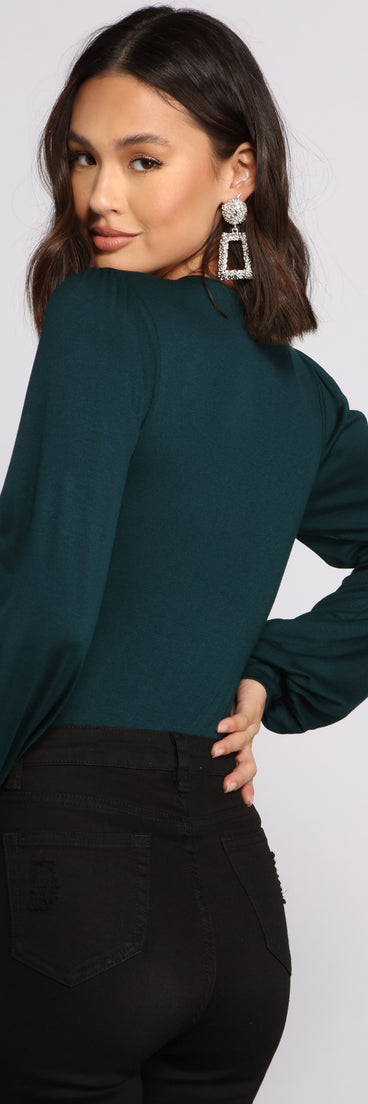 With fun and flirty details, Bishop Sleeve V Neck Bodysuit shows off your unique style for a trendy outfit for the summer season!