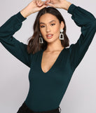 With fun and flirty details, Bishop Sleeve V Neck Bodysuit shows off your unique style for a trendy outfit for the summer season!
