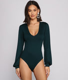 With fun and flirty details, Bishop Sleeve V Neck Bodysuit shows off your unique style for a trendy outfit for the summer season!