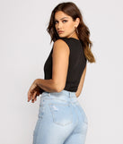 With fun and flirty details, Slay In Basics Crew Neck Bodysuit shows off your unique style for a trendy outfit for the summer season!