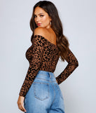 With fun and flirty details, Flocked Velvet Leopard Print Bodysuit shows off your unique style for a trendy outfit for the summer season!