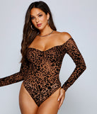 With fun and flirty details, Flocked Velvet Leopard Print Bodysuit shows off your unique style for a trendy outfit for the summer season!