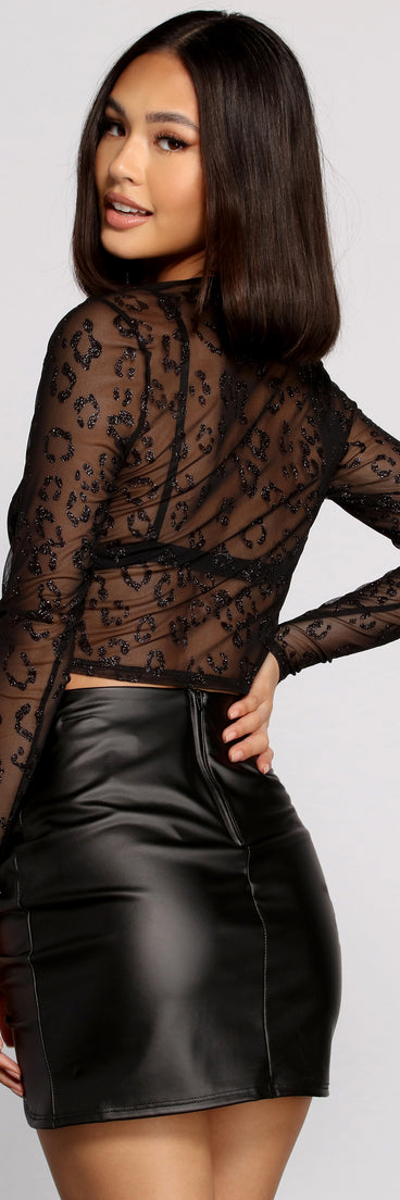 With fun and flirty details, Get Spotted Glitter Mesh Crop Top shows off your unique style for a trendy outfit for the summer season!