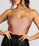 With fun and flirty details, Sleek Satin Clear Strap Bodysuit shows off your unique style for a trendy outfit for the summer season!
