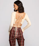 With fun and flirty details, Stun and Impress Lace Up Crop Top shows off your unique style for a trendy outfit for the summer season!