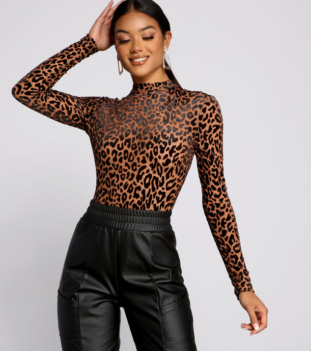 Forever Fab Leopard Print Bodysuit