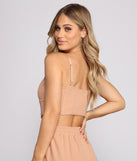 With fun and flirty details, Casually Slay Bustier Crop Top shows off your unique style for a trendy outfit for the summer season!