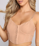 With fun and flirty details, Casually Slay Bustier Crop Top shows off your unique style for a trendy outfit for the summer season!