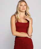 With fun and flirty details, Cable Knit Cutie Crop Top shows off your unique style for a trendy outfit for the summer season!