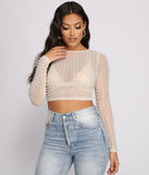 Luxe Girly Embroidered Crop Top creates the perfect New Year’s Eve Outfit or new years dress with stylish details in the latest trends to ring in 2023!