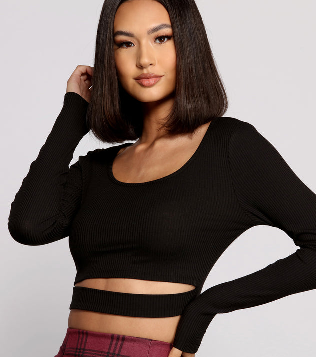 Dress up in What's The Scoop Ribbed Knit Crop Top as your going-out dress for holiday parties, an outfit for NYE, party dress for a girls’ night out, or a going-out outfit for any seasonal event!