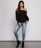 With fun and flirty details, Ribbed Knit Off The Shoulder Tunic shows off your unique style for a trendy outfit for the summer season!