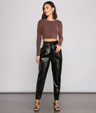 With fun and flirty details, Glimmer Girl Long Sleeve Crop Top shows off your unique style for a trendy outfit for the summer season!