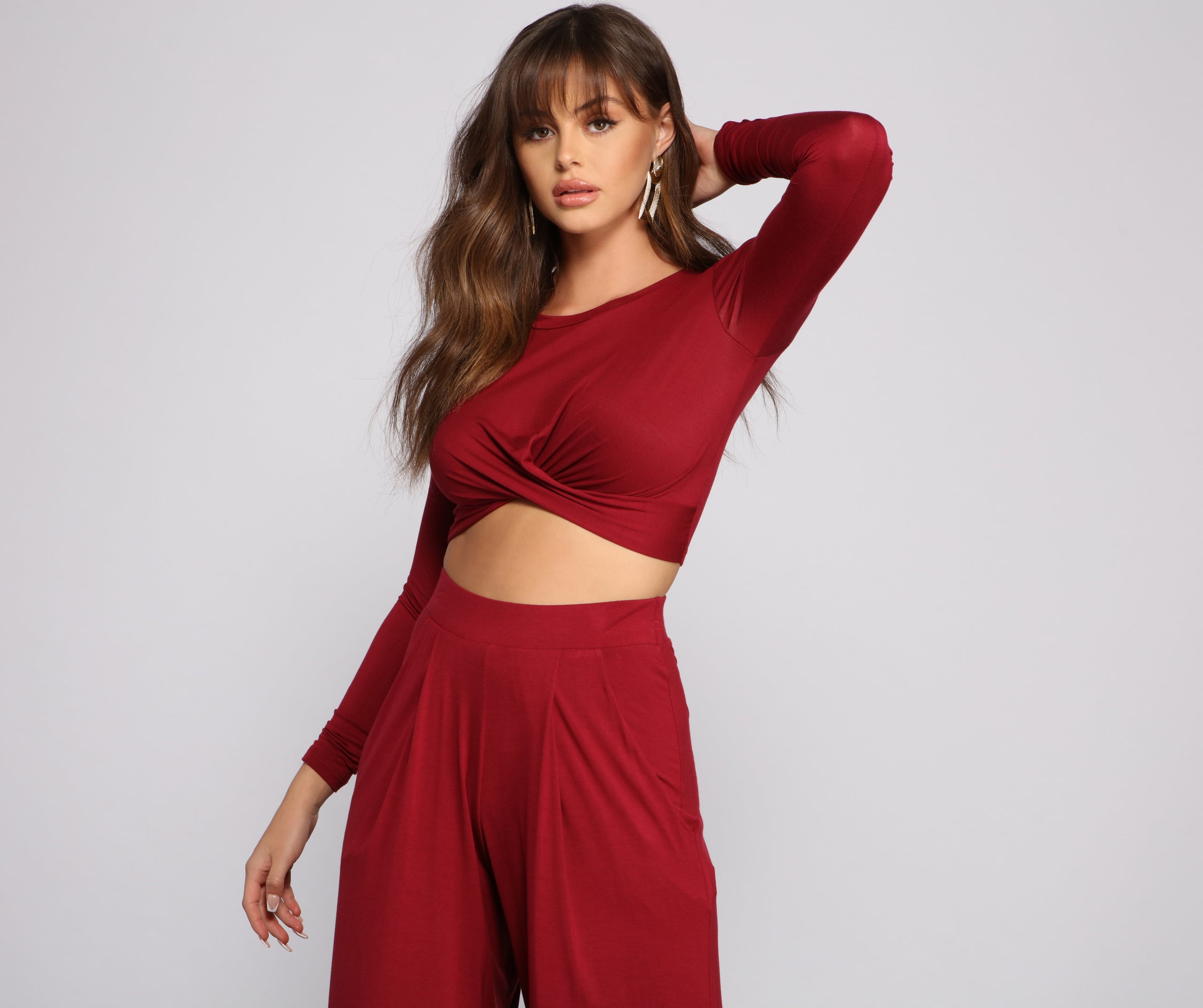Trendy Twist Knit Crop Top | Windsor
