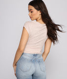 With fun and flirty details, Sassy Shine Glitter Lurex Tie Waist Top shows off your unique style for a trendy outfit for the summer season!