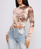 The trendy So Retro Ruched Tie Dye Crop Top is the perfect pick to create a holiday outfit, new years attire, cocktail outfit, or party look for any seasonal event!