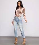 With fun and flirty details, So Retro Ruched Tie Dye Crop Top shows off your unique style for a trendy outfit for the summer season!