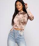 With fun and flirty details, So Retro Ruched Tie Dye Crop Top shows off your unique style for a trendy outfit for the summer season!