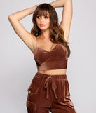 With fun and flirty details, So Luxe Cropped Velvet Tank shows off your unique style for a trendy outfit for the summer season!