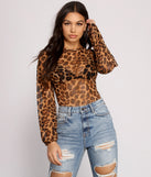 With fun and flirty details, On the Prowl Puff Sleeve Leopard Print Bodysuit shows off your unique style for a trendy outfit for the summer season!
