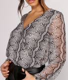 With fun and flirty details, Viper Vixen Snake Print Mesh Top shows off your unique style for a trendy outfit for the summer season!