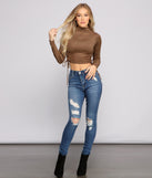 With fun and flirty details, Lace-Up Detail Faux Suede Crop Top shows off your unique style for a trendy outfit for the summer season!