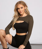 With fun and flirty details, Essential Basic Long Sleeve Topper shows off your unique style for a trendy outfit for the summer season!