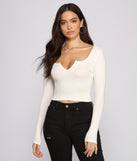 With fun and flirty details, Must-Have Ribbed Knit Crop Top shows off your unique style for a trendy outfit for the summer season!