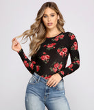 With fun and flirty details, Bold Floral Brushed Knit Bodysuit shows off your unique style for a trendy outfit for the summer season!