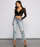 With fun and flirty details, Simply Stunning Sheer Mesh Crop Top shows off your unique style for a trendy outfit for the summer season!