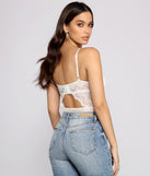 With fun and flirty details, Graced In Lace Bustier Bodysuit shows off your unique style for a trendy outfit for the summer season!