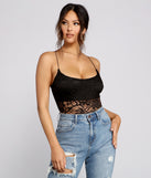 With fun and flirty details, Romantic Vibes Sheer Lace Bodysuit shows off your unique style for a trendy outfit for the summer season!