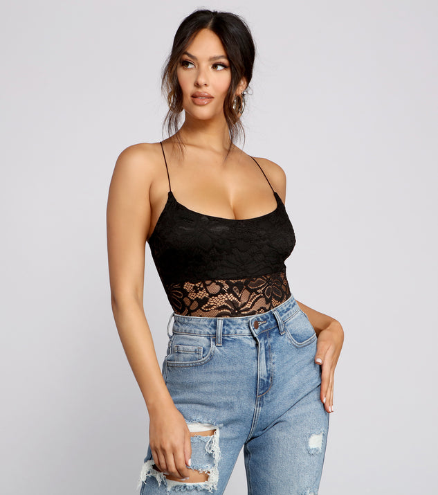 With fun and flirty details, Romantic Vibes Sheer Lace Bodysuit shows off your unique style for a trendy outfit for the summer season!